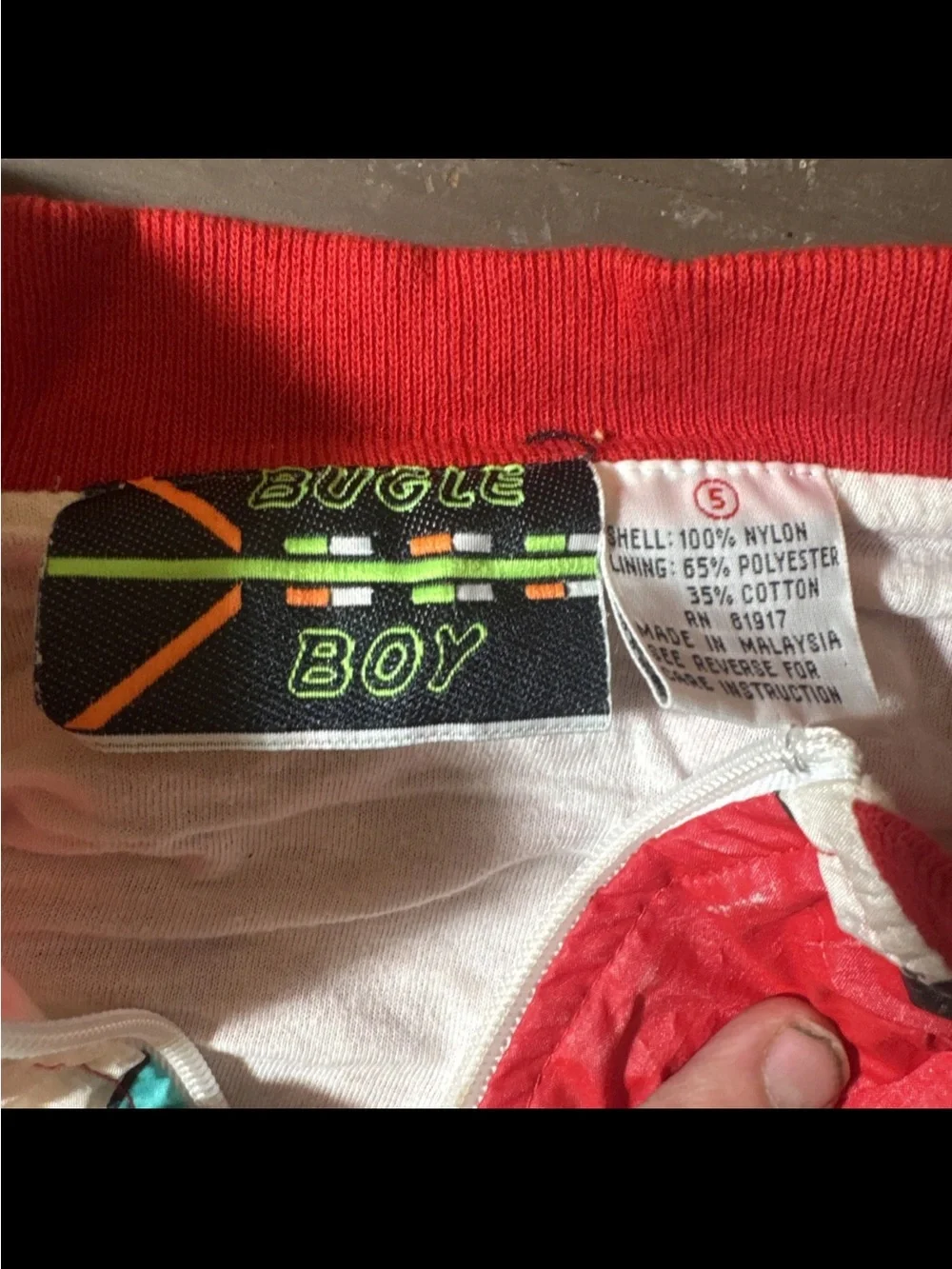 Vintage Bugle Boy Windbreaker Kids Size 5 Extremely Rare